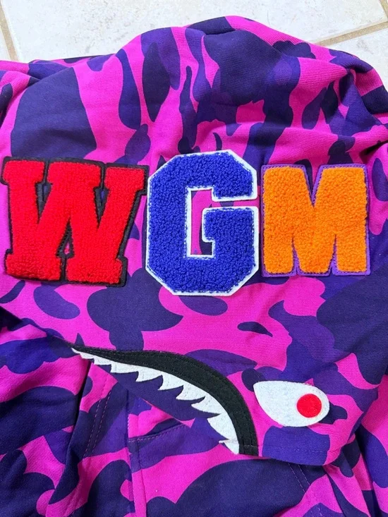 Bape Men’s Zip Up Sweater — Pink, Purple, Black, Yellow - Picture 7 of 7